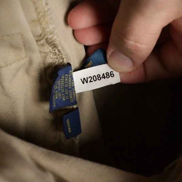 Polo‎ Ralph Lauren Classic Fit Chino Pants Khaki Tan Mens Size 38 32 - Picture 7 of 9